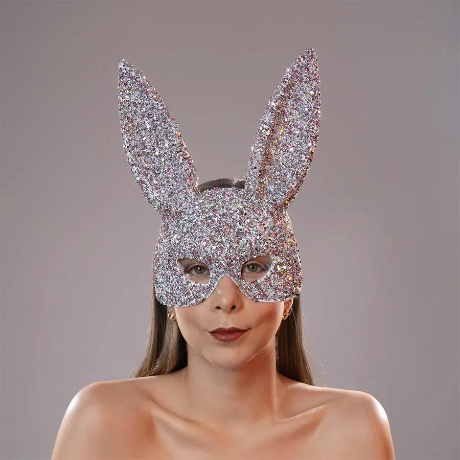 Bunny Foggia Bianco Mascarilla Resina Con Piedras Murano Imitación by SENSUAL LOVE